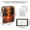 OTVEE Setting Sun Card Binder 4 Pocket Trading Card Binder Holder Fits 400 Cards with 50 Sleeves Card Collection Binder Album Book Holder for Baseball Football Games Cards view 3