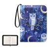 OTVEE Blue Owl Card Binder 4 Pocket Trading Card Binder Holder Fits 400 Cards with 50 Sleeves Card Collection Binder Album Book Holder for Baseball Football Games Cards view 2