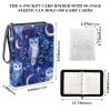 OTVEE Blue Owl Card Binder 4 Pocket Trading Card Binder Holder Fits 400 Cards with 50 Sleeves Card Collection Binder Album Book Holder for Baseball Football Games Cards view 3