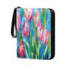 OTVEE Tulips Card Binder 4 Pocket Trading Card Binder Holder Fits 400 Cards with 50 Sleeves Card Collection Binder Album Book Holder for Baseball Football Games Cards view 1