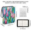 OTVEE Tulips Card Binder 4 Pocket Trading Card Binder Holder Fits 400 Cards with 50 Sleeves Card Collection Binder Album Book Holder for Baseball Football Games Cards view 3