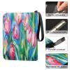 OTVEE Tulips Card Binder 4 Pocket Trading Card Binder Holder Fits 400 Cards with 50 Sleeves Card Collection Binder Album Book Holder for Baseball Football Games Cards view 4