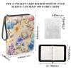 OTVEE Cute Easter Bunnies Eggs Flowers Card Binder 4 Pocket Trading Card Binder Holder Fits 400 Cards with 50 Sleeves Card Collection Binder Album Book Holder for Baseball Football Games Cards view 3