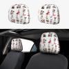 2 Pack Cute Chihuahua Pug Pattern Print Universal Car Headrest Cover Elastic, Cute Stylish Car Seat Head Rest Cover Protector, Interior Front & Rear Seat Headrest Pads Decor For Womens Car Suv Auto view 1