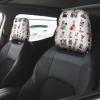 2 Pack Cute Chihuahua Pug Pattern Print Universal Car Headrest Cover Elastic, Cute Stylish Car Seat Head Rest Cover Protector, Interior Front & Rear Seat Headrest Pads Decor For Womens Car Suv Auto view 2