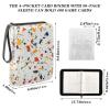 OTVEE Terrazzo Card Binder 4 Pocket Trading Card Binder Holder Fits 400 Cards with 50 Sleeves Card Collection Binder Album Book Holder for Baseball Football Games Cards view 3