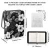 OTVEE Black White Tropical Leaves Flowers Card Binder 4 Pocket Trading Card Binder Holder Fits 400 Cards with 50 Sleeves Card Collection Binder Album Book Holder for Baseball Football Games Cards view 3