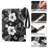 OTVEE Black White Tropical Leaves Flowers Card Binder 4 Pocket Trading Card Binder Holder Fits 400 Cards with 50 Sleeves Card Collection Binder Album Book Holder for Baseball Football Games Cards view 4