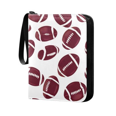 OTVEE Red Americans Football Card Binder 4 Pocket Trading Card Binder Holder Fits 400 Cards with 50 Sleeves Card Collection Binder Album Book Holder for Baseball Football Games Cards