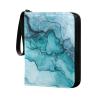 OTVEE Marble Green Card Binder 4 Pocket Trading Card Binder Holder Fits 400 Cards with 50 Sleeves Card Collection Binder Album Book Holder for Baseball Football Games Cards view 1