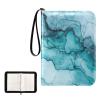 OTVEE Marble Green Card Binder 4 Pocket Trading Card Binder Holder Fits 400 Cards with 50 Sleeves Card Collection Binder Album Book Holder for Baseball Football Games Cards view 2