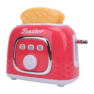 Jauarta Kids Toaster Toy Childrens Bread Maker Toy Kitchen Appliance with Accessories for Kids Aged 3 and Up