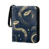 OTVEE Blue Snake Card Binder 4 Pocket Trading Card Binder Holder Fits 400 Cards with 50 Sleeves Card Collection Binder Album Book Holder for Baseball Football Games Cards view 1