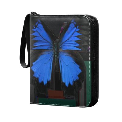 OTVEE Butterfly Card Binder 4 Pocket Trading Card Binder Holder Fits 400 Cards with 50 Sleeves Card Collection Binder Album Book Holder for Baseball Football Games Cards