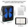 OTVEE Butterfly Card Binder 4 Pocket Trading Card Binder Holder Fits 400 Cards with 50 Sleeves Card Collection Binder Album Book Holder for Baseball Football Games Cards view 3
