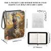 OTVEE Happy Zebra Card Binder 4 Pocket Trading Card Binder Holder Fits 400 Cards with 50 Sleeves Card Collection Binder Album Book Holder for Baseball Football Games Cards view 3