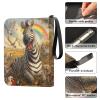 OTVEE Happy Zebra Card Binder 4 Pocket Trading Card Binder Holder Fits 400 Cards with 50 Sleeves Card Collection Binder Album Book Holder for Baseball Football Games Cards view 4
