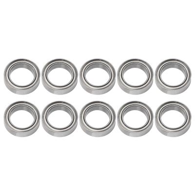 10PCS RC Ball Bearing Kit, Steel Low Friction High Speed Metal Shielded Ball Bearings for 1/10 RC Cars Including ZD Racing 10421 S, Silver Precision Bearings with Smooth