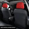 2 Pack Red And White Polka Dots Print Universal Car Headrest Cover Elastic, Cute Stylish Car Seat Head Rest Cover Protector, Interior Front & Rear Seat Headrest Pads Decor For Womens Car Suv Auto view 3