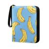 OTVEE Banana Card Binder 4 Pocket Trading Card Binder Holder Fits 400 Cards with 50 Sleeves Card Collection Binder Album Book Holder for Baseball Football Games Cards view 1