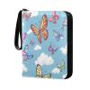 OTVEE Butterfly Cloud Card Binder 4 Pocket Trading Card Binder Holder Fits 400 Cards with 50 Sleeves Card Collection Binder Album Book Holder for Baseball Football Games Cards view 1