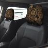2 Pack Gears Clock Bronze Century Print Universal Car Headrest Cover Elastic, Cute Stylish Car Seat Head Rest Cover Protector, Interior Front & Rear Seat Headrest Pads Decor For Womens Car Suv Auto view 2