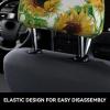 hgnblsip 2 Pack Yellow Sunflowers Print Universal Car Headrest Cover Elastic, Cute Stylish Car Seat Head Rest Cover Protector, Interior Front & Rear Seat Headrest Pads Decor for Womens Car SUV Auto view 4