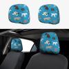hgnblsip 2 Pack Dog Show Print Universal Car Headrest Cover Elastic, Cute Stylish Car Seat Head Rest Cover Protector, Interior Front & Rear Seat Headrest Pads Decor for Womens Car SUV Auto view 1