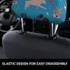 hgnblsip 2 Pack Dog Show Print Universal Car Headrest Cover Elastic, Cute Stylish Car Seat Head Rest Cover Protector, Interior Front & Rear Seat Headrest Pads Decor for Womens Car SUV Auto view 4
