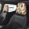 hgnblsip 2 Pack Tropical Fruits Print Universal Car Headrest Cover Elastic, Cute Stylish Car Seat Head Rest Cover Protector, Interior Front & Rear Seat Headrest Pads Decor for Womens Car SUV Auto view 2