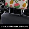 hgnblsip 2 Pack Tropical Fruits Print Universal Car Headrest Cover Elastic, Cute Stylish Car Seat Head Rest Cover Protector, Interior Front & Rear Seat Headrest Pads Decor for Womens Car SUV Auto view 4