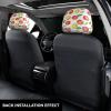 hgnblsip 2 Pack Peach Print Leaf Print Universal Car Headrest Cover Elastic, Cute Stylish Car Seat Head Rest Cover Protector, Interior Front & Rear Seat Headrest Pads Decor for Womens Car SUV Auto view 3