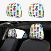 hgnblsip 2 Pack Rainbow Pineapple Print Universal Car Headrest Cover Elastic, Cute Stylish Car Seat Head Rest Cover Protector, Interior Front & Rear Seat Headrest Pads Decor for Womens Car SUV Auto view 1