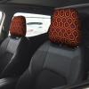 hgnblsip 2 Pack Lingge Print Universal Car Headrest Cover Elastic, Cute Stylish Car Seat Head Rest Cover Protector, Interior Front & Rear Seat Headrest Pads Decor for Womens Car SUV Auto view 2
