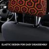 hgnblsip 2 Pack Lingge Print Universal Car Headrest Cover Elastic, Cute Stylish Car Seat Head Rest Cover Protector, Interior Front & Rear Seat Headrest Pads Decor for Womens Car SUV Auto view 4