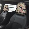 hgnblsip 2 Pack Flower Cow Print Universal Car Headrest Cover Elastic, Cute Stylish Car Seat Head Rest Cover Protector, Interior Front & Rear Seat Headrest Pads Decor for Womens Car SUV Auto view 2