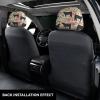 hgnblsip 2 Pack Flower Cow Print Universal Car Headrest Cover Elastic, Cute Stylish Car Seat Head Rest Cover Protector, Interior Front & Rear Seat Headrest Pads Decor for Womens Car SUV Auto view 3