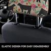 hgnblsip 2 Pack Flower Cow Print Universal Car Headrest Cover Elastic, Cute Stylish Car Seat Head Rest Cover Protector, Interior Front & Rear Seat Headrest Pads Decor for Womens Car SUV Auto view 4
