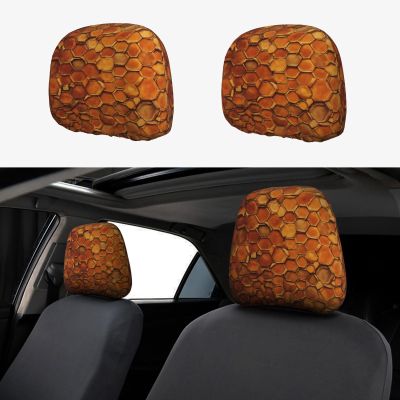 hgnblsip 2 Pack Wine Cork Print Universal Car Headrest Cover Elastic, Cute Stylish Car Seat Head Rest Cover Protector, Interior Front & Rear Seat Headrest Pads Decor for Womens Car SUV Auto