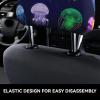 hgnblsip 2 Pack Jellyfish Ocean Print Universal Car Headrest Cover Elastic, Cute Stylish Car Seat Head Rest Cover Protector, Interior Front & Rear Seat Headrest Pads Decor for Womens Car SUV Auto view 4