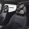 2 Pack Pebble Stone Pattern Print Universal Car Headrest Cover Elastic, Cute Stylish Car Seat Head Rest Cover Protector, Interior Front & Rear Seat Headrest Pads Decor For Womens Car Suv Auto view 2