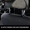 2 Pack Pebble Stone Pattern Print Universal Car Headrest Cover Elastic, Cute Stylish Car Seat Head Rest Cover Protector, Interior Front & Rear Seat Headrest Pads Decor For Womens Car Suv Auto view 4
