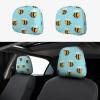 hgnblsip 2 Pack Cartoon Bee Pattern Print Universal Car Headrest Cover Elastic, Cute Stylish Car Seat Head Rest Cover Protector, Interior Front & Rear Seat Headrest Pads Decor for Womens Car SUV Auto view 1