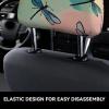 hgnblsip 2 Pack Dragonfly Print Universal Car Headrest Cover Elastic, Cute Stylish Car Seat Head Rest Cover Protector, Interior Front & Rear Seat Headrest Pads Decor for Womens Car SUV Auto view 4