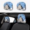 2 Pack Snow Mountain Penguin Print Universal Car Headrest Cover Elastic, Cute Stylish Car Seat Head Rest Cover Protector, Interior Front & Rear Seat Headrest Pads Decor For Womens Car Suv Auto view 1