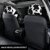 hgnblsip 2 Pack Black and White Cow Print Universal Car Headrest Cover Elastic, Cute Stylish Car Seat Head Rest Cover Protector, Interior Front & Rear Seat Headrest Pads Decor for Womens Car SUV Auto view 3