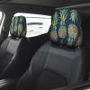 2 Pack Tropical Fruit Pineapple Print Universal Car Headrest Cover Elastic, Cute Stylish Car Seat Head Rest Cover Protector, Interior Front & Rear Seat Headrest Pads Decor For Womens Car Suv Auto view 2