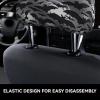 hgnblsip 2 Pack Halloween Bats Grey Print Universal Car Headrest Cover Elastic, Cute Stylish Car Seat Head Rest Cover Protector, Interior Front & Rear Seat Headrest Pads Decor for Womens Car SUV Auto view 4