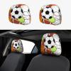 hgnblsip 2 Pack Sports Ball Print Universal Car Headrest Cover Elastic, Cute Stylish Car Seat Head Rest Cover Protector, Interior Front & Rear Seat Headrest Pads Decor for Womens Car SUV Auto view 1