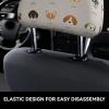 hgnblsip 2 Pack Dog Breed Print Universal Car Headrest Cover Elastic, Cute Stylish Car Seat Head Rest Cover Protector, Interior Front & Rear Seat Headrest Pads Decor for Womens Car SUV Auto view 4